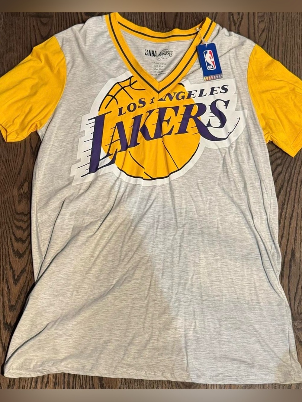 NBA Los Angeles Lakers nightgown- Gray & Yellow